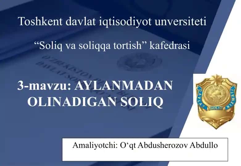 Aylanmadan olinadigan soliq
