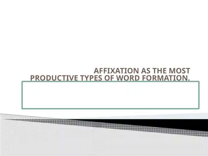 Word Formation