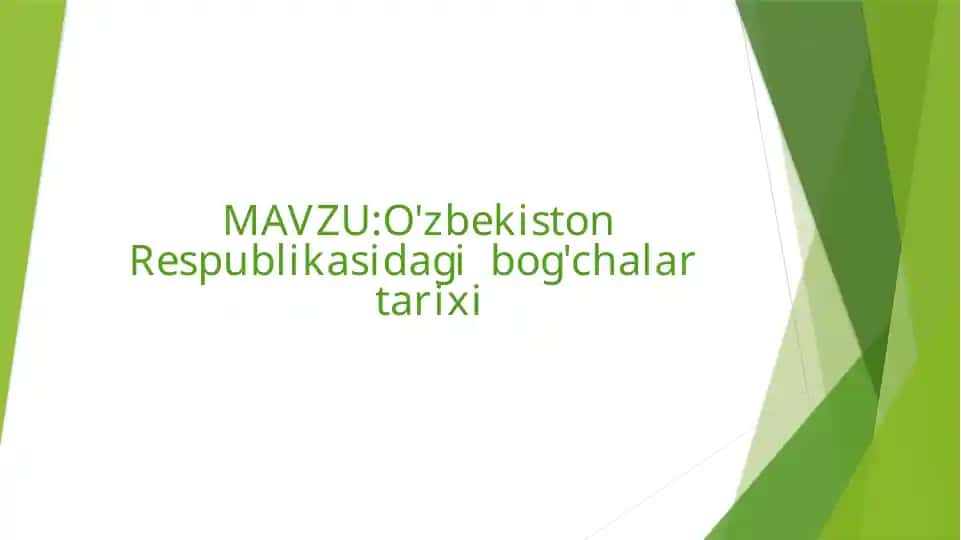 Bolalar bog'chalari tarixi