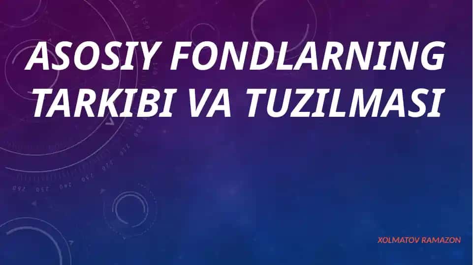 Asosiy fondlar