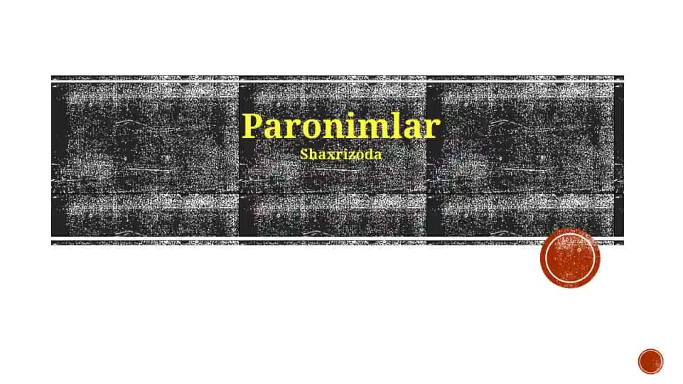 Paronimlar