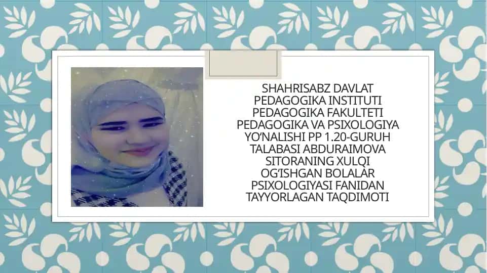 Yoshlarning asab tizimini barqarorligi