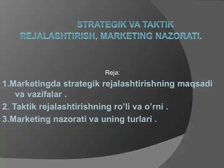Marketing strategiyasi