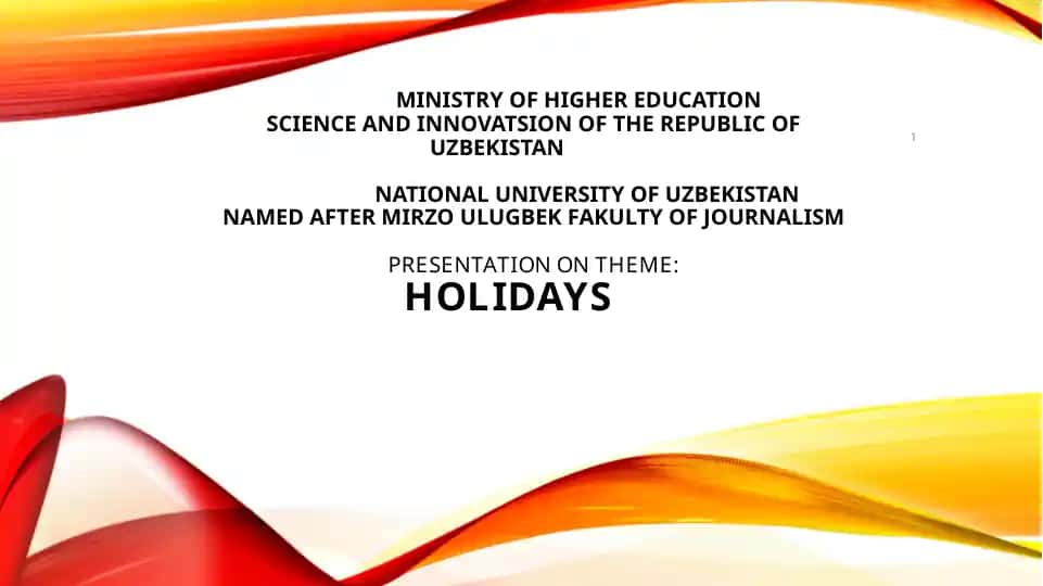 Holidays in Uzbekistan