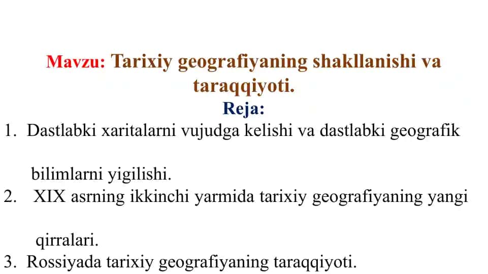 Tarixiy geografiya