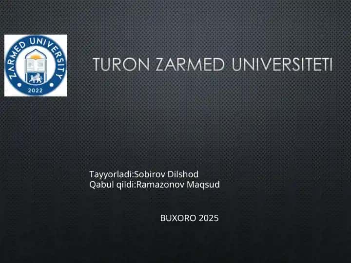 TURON ZARMED UNIVERSITET