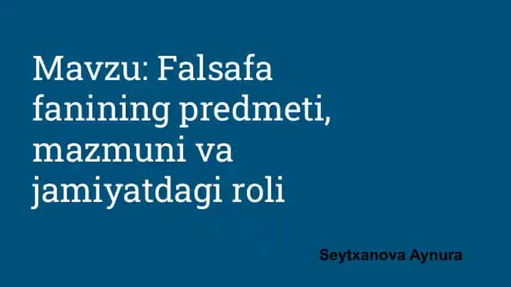 Falsafa