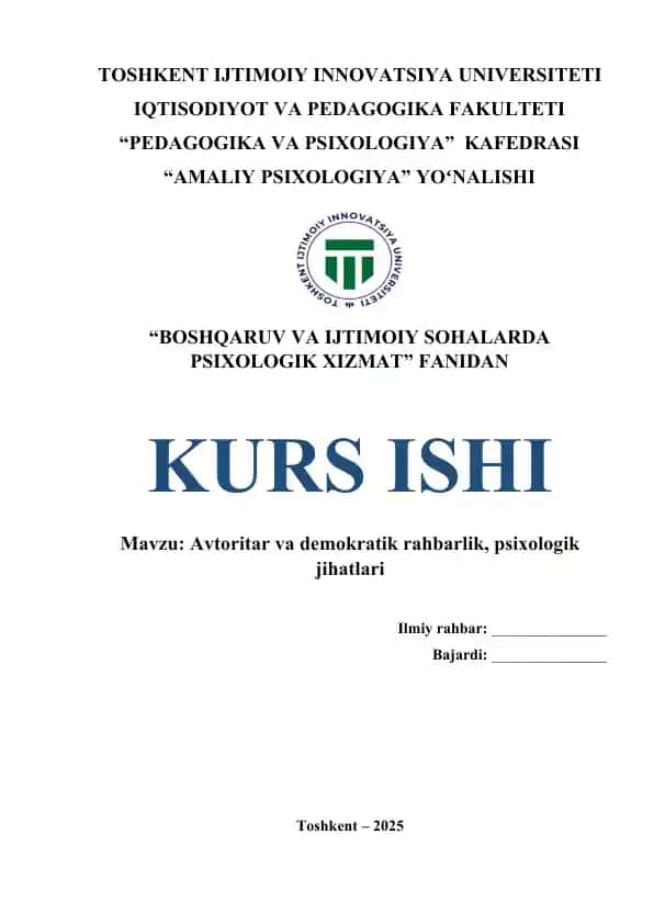 Avtoritar va demokratik rahbarlik, psixologik jihatlari