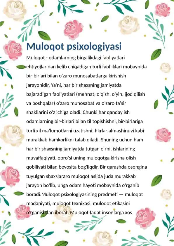 Muloqot psixologiyasi