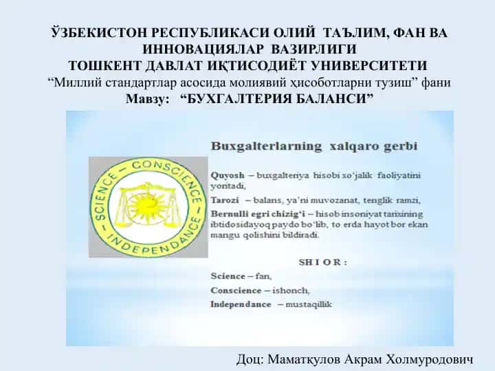 "Buxgalteriya balansi"