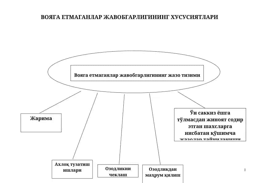 ВОЯГА ЕТМАГАНЛАР ЖАВОБГАРЛИГИНИНГ ХУСУСИЯТЛАРИ