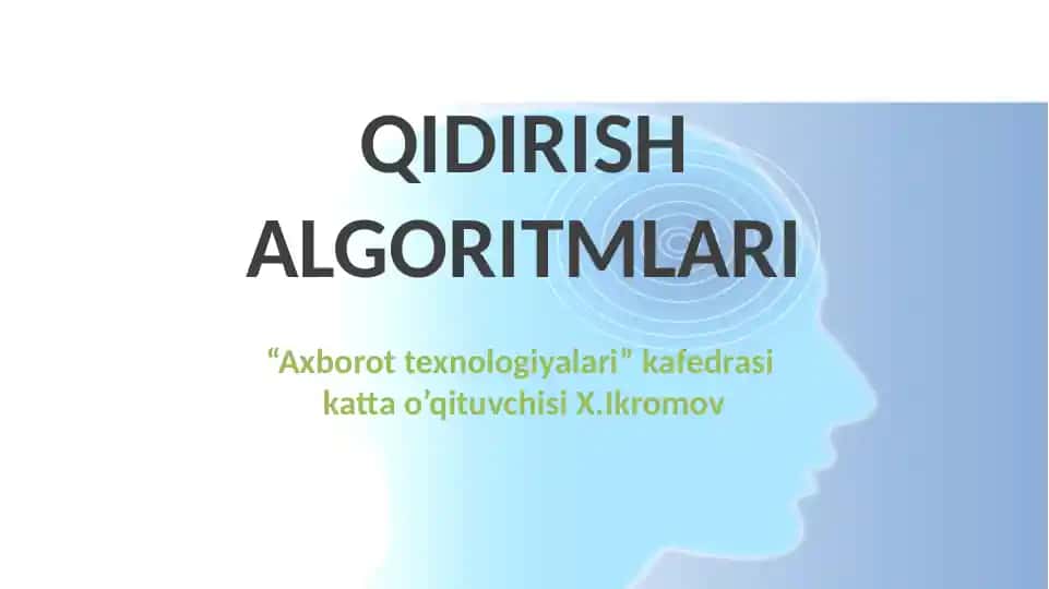 Qidirish algoritmlari