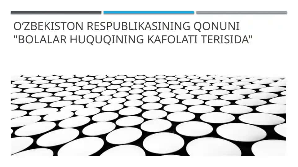 O‘zbekiston Respublikasining Qonuni "Bolalar huquqining kafolati terisida"
