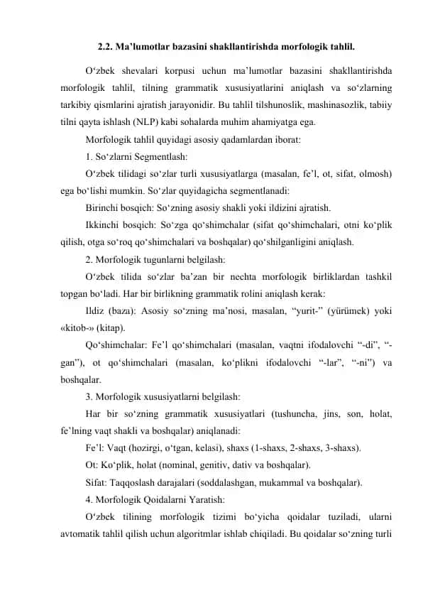 Morfologik tahlil