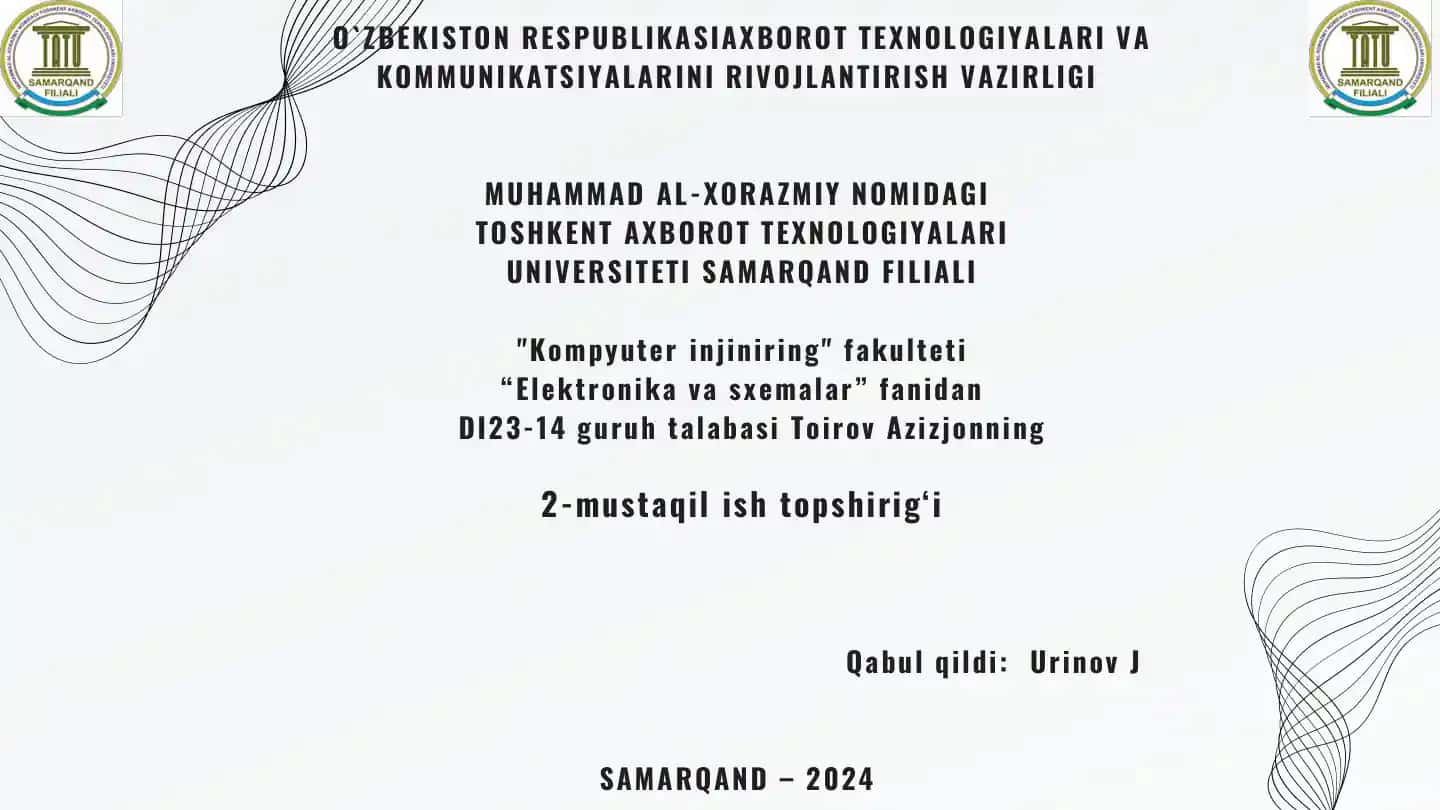 O’zgaruvchan tok va Elektronika