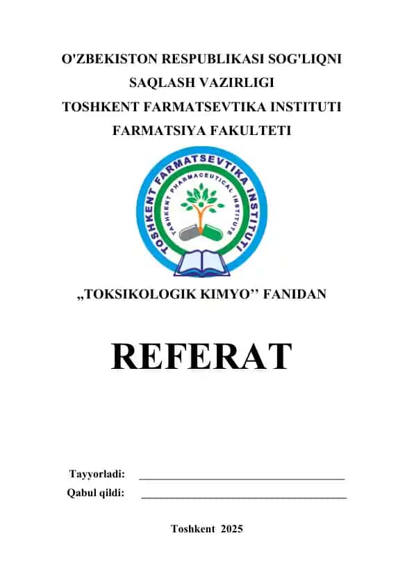 1. Sud kimyosi ekspertizasi amaiyotida foydalaniladigan me’yoriy hujjatlar. Referat 14 bet.