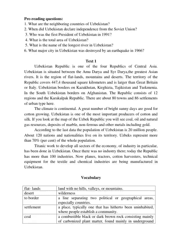 Uzbekistan Republic