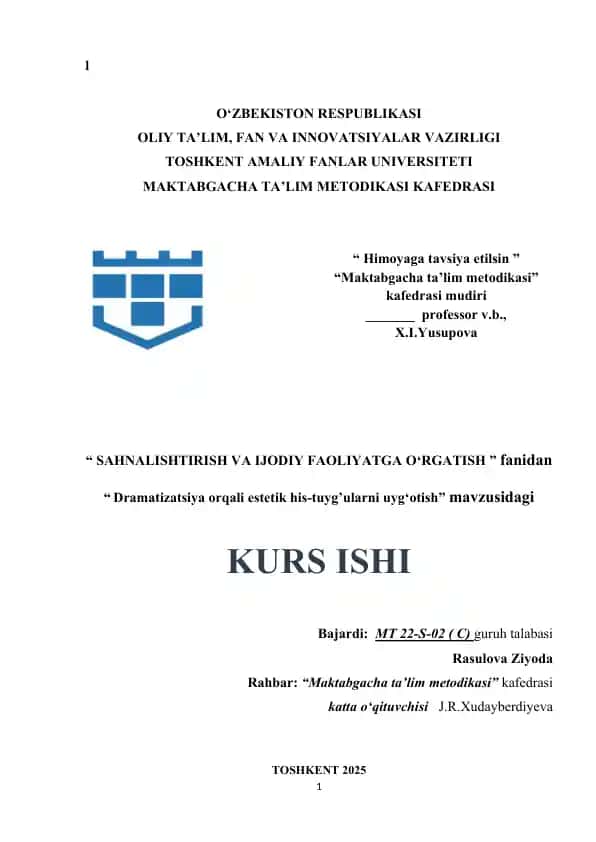Dramatizatsiya orqali estetik his-tuyg’ularni uyg‘otish