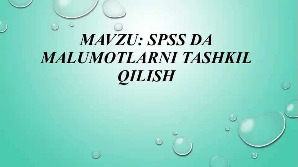 SPSS Dasturi