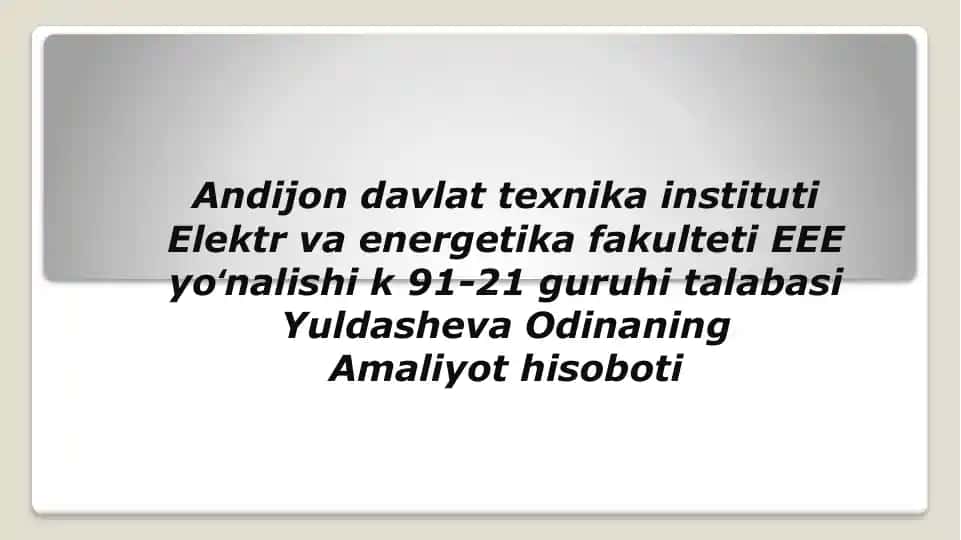 KDCP200-dastgohi haqida umumiy ma'lumotlar