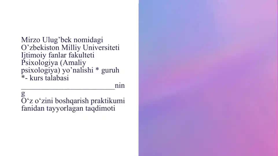 Psixik faoliyatning psixologik regulyatsiyasi