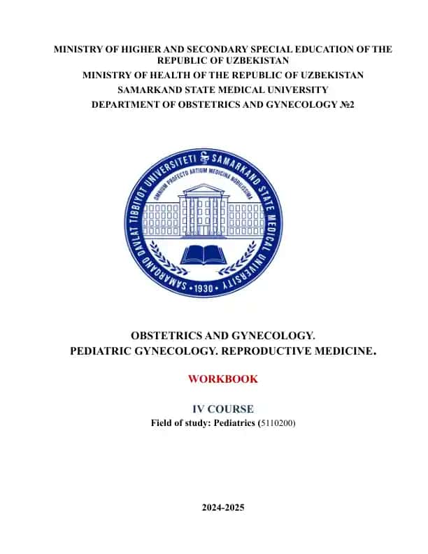 "OBSTETRICS AND GYNECOLOGY Workbook"