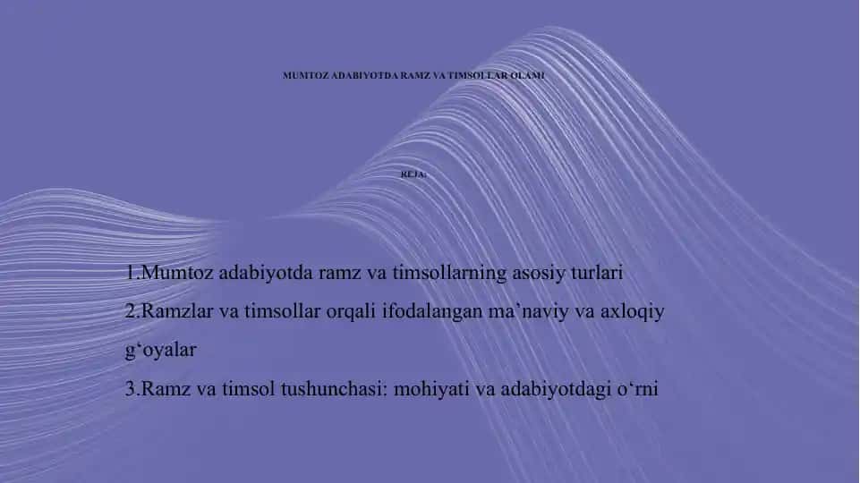 Mumtoz adabiyot daramz va timsollar olami
