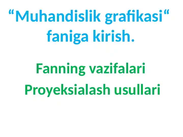 Muhandislik grafikasi