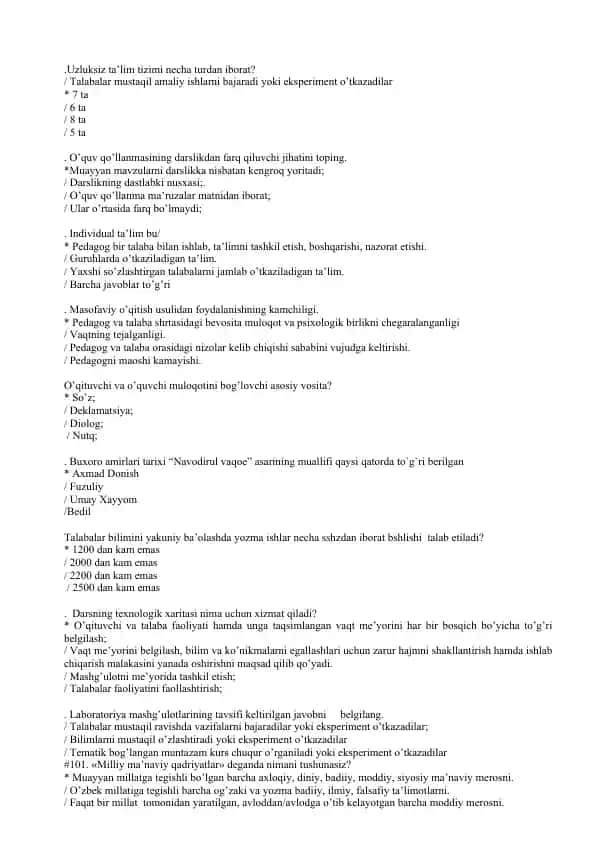 Uzluksiz ta’lim tizimi