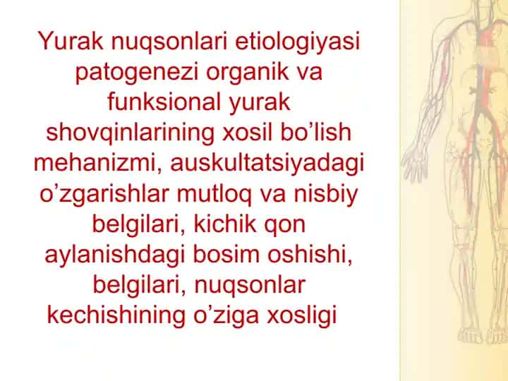 Yurak nuqsonlari etiologiyasi va patogenezi