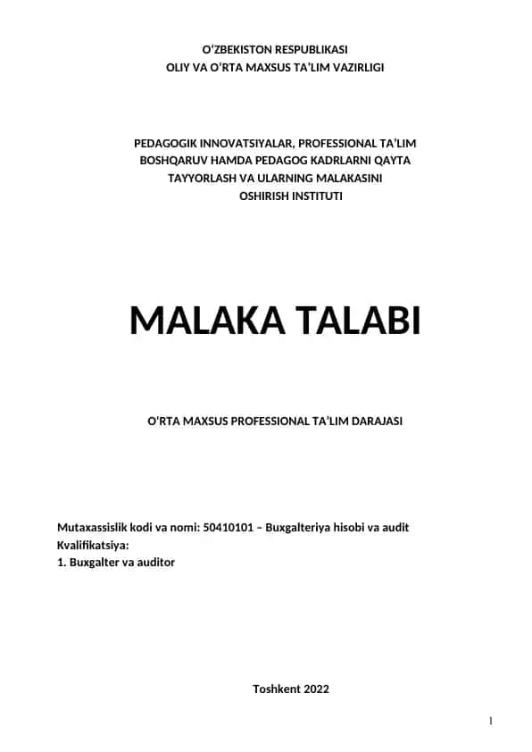 Buxgalteriya hisobi va audit