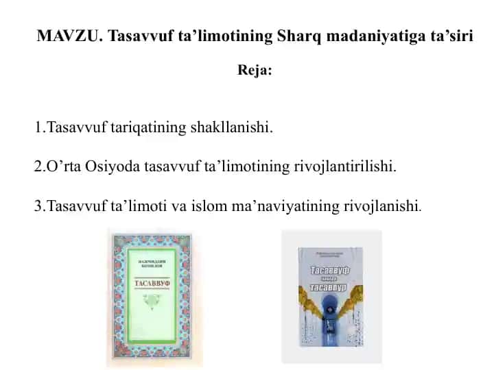 Tasavvufta’limotining Sharq madaniyati
