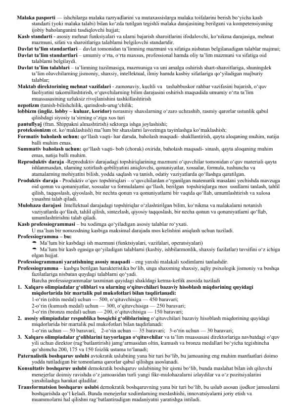Maktab direktorining mehnat vazifalari