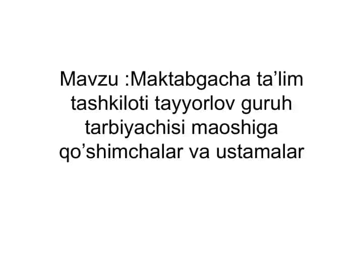 Davlat maktabgacha ta’lim tizimi xodimlari mehnati
