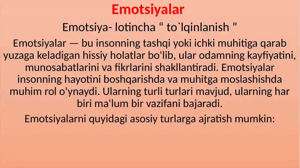Emotsiyalar