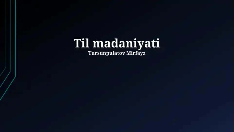 Til madaniyati