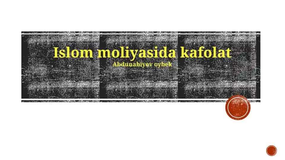 Islom moliyasida kafolat