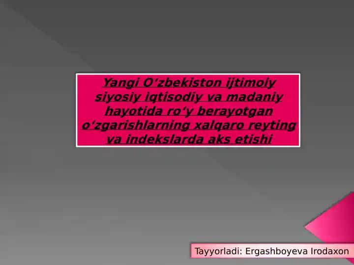 Oʻzbekiston ijtimoiy siyosiy iqtisodiy va madaniy hayotidagi oʻzgarishlar