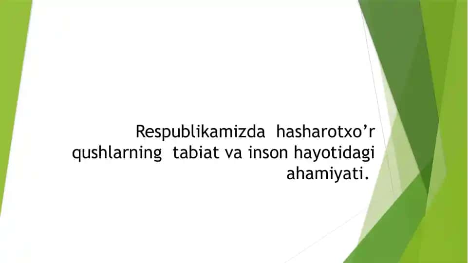 Qushlar sinfi haqida ma'lumotlar