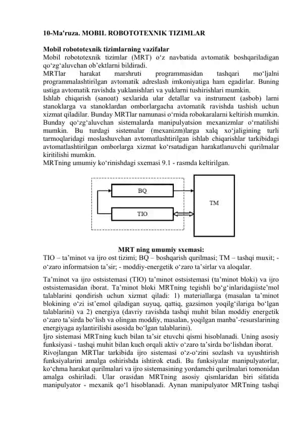 Mobil robototexnik tizimlar