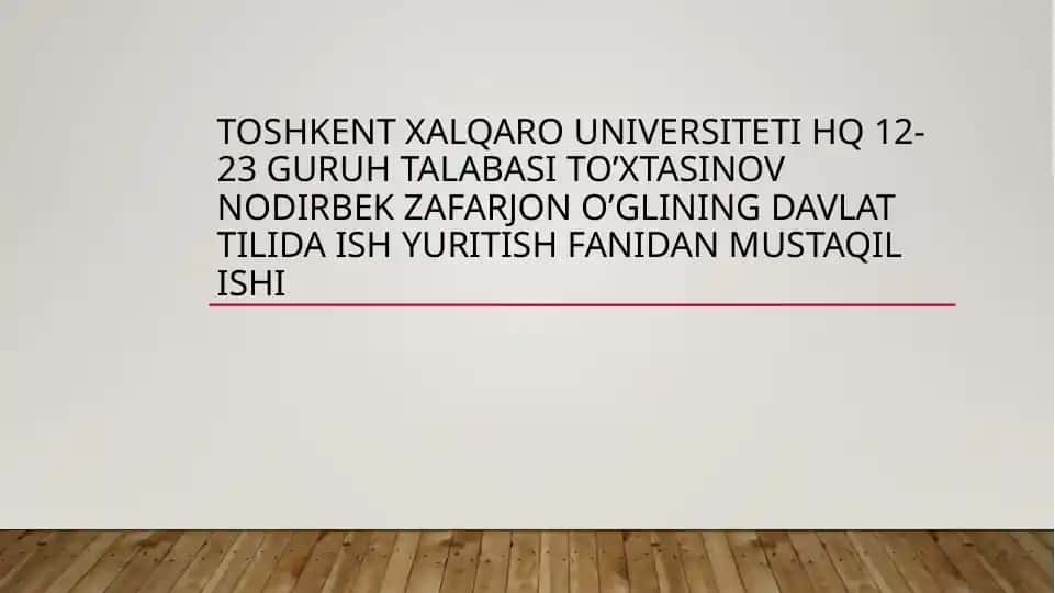 Shartnoma va Mehnat Bitimi