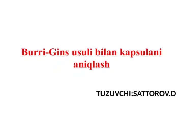 Burri-Ginsusulibilankapsulanianiqlash