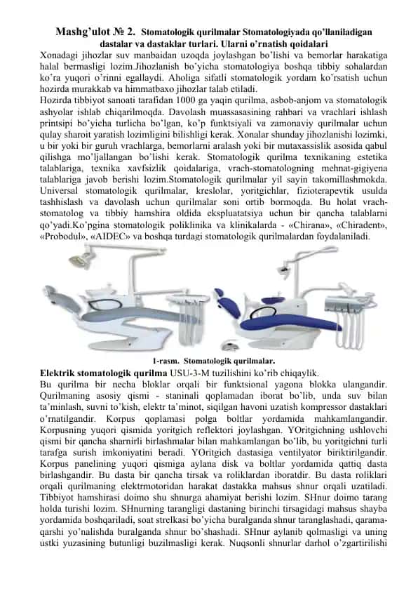 Stomatologik qurilmalar