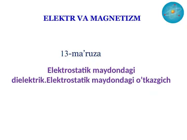 Elektr va magnetizm
