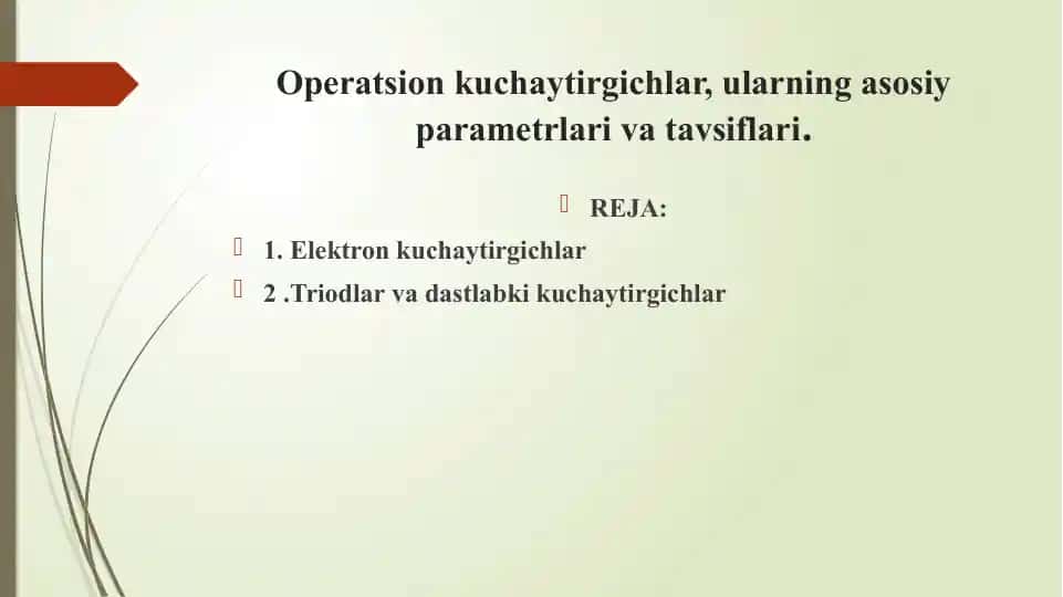 Elektron kuchaytirgichlar