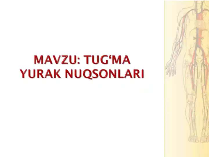 Tug'Ma Yurak Nuqsonlari