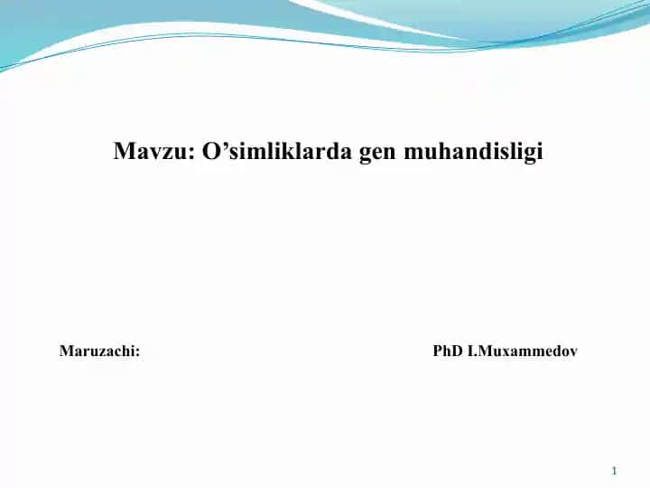O’simliklarda gen muhandisligi