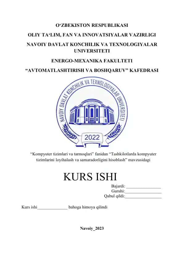 Ethernet va fast Ethernet texnologiyalari. Neyron tarmoqlari