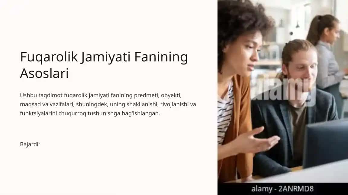 Fuqarolik Jamiyati Fanining Asoslari
