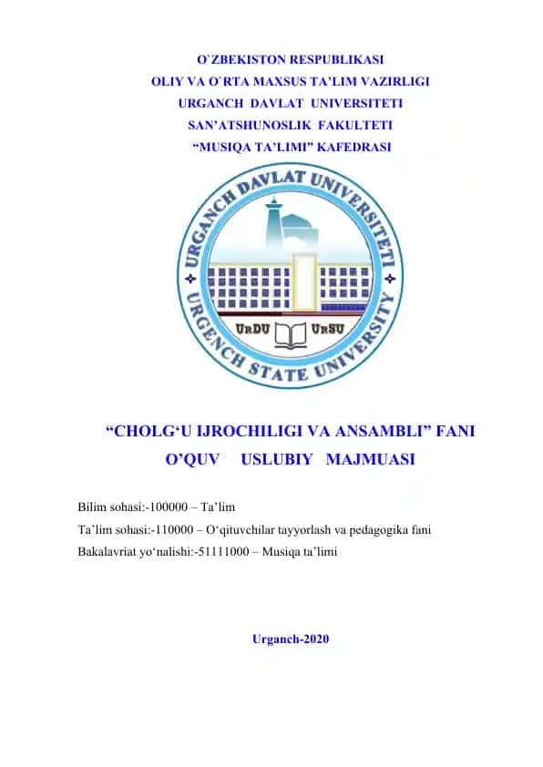 Cholg‘u ijrochiligi va ansambli